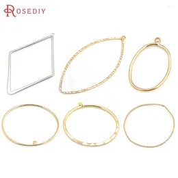 Pendant Necklaces 18K Gold Colour Brass Round Oval Charms Pendants High Quality Diy Jewellery Making Supplies Necklace Earrings Accessories For