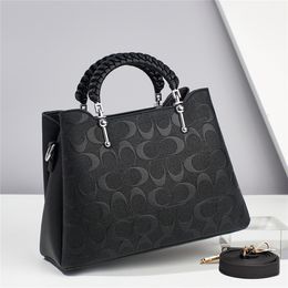 Luxury Handle Bags For Women PU Leather Pendant Crossbody Bag Large Capacity Messenger Handbag Middle-aged Mommy Bags Tote Purse