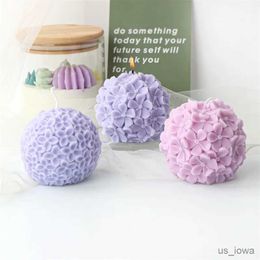 Candles DIY Fourleaf clover flower ball candle silicone Mould Changchun flower cake chocolate silicone Mould Flower ball egg silicone Mould