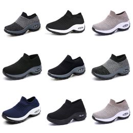 Running shoes GAI Men Women grey triple black white dark blue Mesh breathable platform Shoes sport sneaker