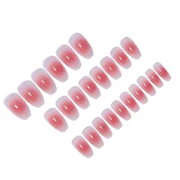 False Nails 24pcs Medium Length Blush Press-on Durable & Never Splitting Comfort Fake For Valentine's Day Lover