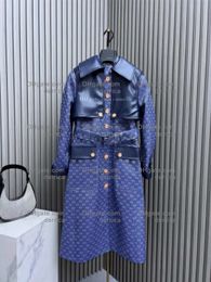 designer luxury womens trench coat jacket woman full letters print jacket Coat Female Casual Long Trenchs Coat