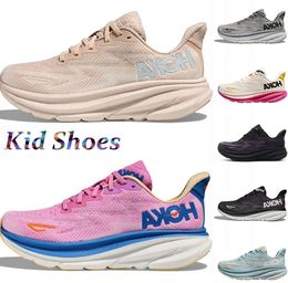 2024 Top Fahion Kid Hoka One Clifton 9 Running Shoes Toddler Designer Sneakers Hokas Womens Cyclamen Sweet Lilac Shifting Sand Boys 55ess