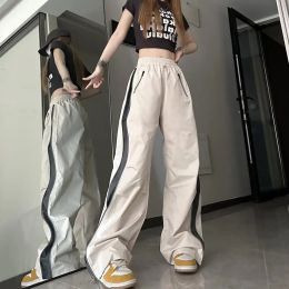 Pants Y2K Techwear Sweatpants Women Streetwear Korean Hip Hop Harajuku Cargo Parachute Track Pants Lady Wide Leg Joggers Trousers 2023