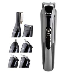 Kemei KM600 6 in 1 Waterproof Electric Hair Clipper Nose Beard Trimmer Shaver6140344