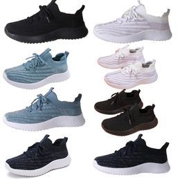 Women's casual shoes, spring and summer fly woven sports light soft sole casual shoes, breathable and comfortable mesh lightweight women's bule 36