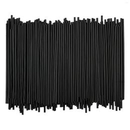 Disposable Cups Straws 500/1000/1500pcs Black 13cm Flexible Drinking Plastic Bendable Reusable Straw Bar Party Accessories