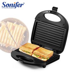 Electric Sand Maker Panini 750W Waffle Maker Cooking Kitchen Appliances Breakfast Waffles Machine Non-stick Iron Pan Sonifer 240228