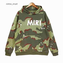 New Amiiri Hoodie Sweatshirt Sweat Winter High Version American Fashion Camouflage Clothes Men and Women Loose Ins Same Style Hip Hop C 5AMP