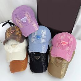 Men Women Ball Designer Cap 8 Colors P Sun Fashion Triangle Unisex Baseball Brand Adjustable Hat Sport Caps