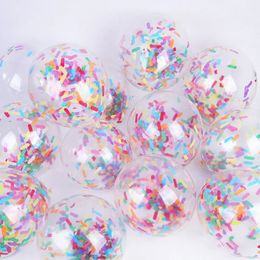 102030pcs 12inch Confetti Ice Cream Balloon Birthday Party Baby Shower Wedding Christmas Decoration Scene Layout 240301
