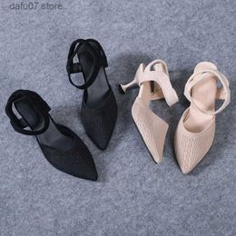 Dress Shoes Sandals Ankle Buckle Summer Cool Pointed Fashion Sexy Nightclub Party High Heels Women Toe Thin 2023H2435