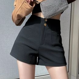 Shorts Y2K Streetwear Black Shorts Women Elegant High Waist White A Line Wide Leg Suit Short Club Slim Hot Short Pants Booty Shorts