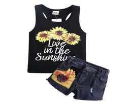 Kinder Mädchen Sommer Kleidung Sets Kurzarm T-shirt Kurze Hosen kinder kleidung1339232
