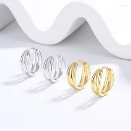 Stud Earrings S925 Sterling Silver Fried Dough Twists For Women Simple And Versatile Personality Niche Design Luxury