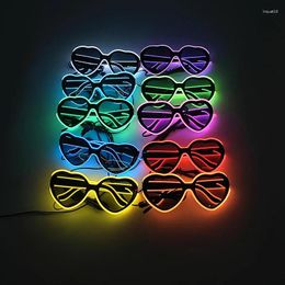 Sunglasses Arrive LED Luminous Heart Shaped Glasses Concert Grand Event NightClub Rave Accessories Light Up Fluorescent