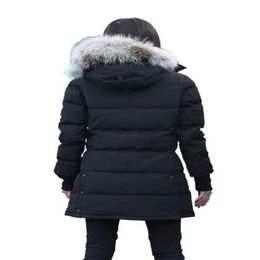 Women Parka Down Jackets Coat Long Windbreak Goose Thick Warm Fur Removable Jacket Collar Winter Puffer Real Wolf Arctic Hood Trim Doudoune Manteau L6ME