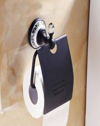 Diamond Deco Oil Rubbed Bronze Toilet Paper Holder Waterproof Cover Ceramic Base9089763