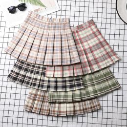 skirt Pleated Skirt Summer 2023 Women's Clothing Korean Preppy Style Plaid Short Falda School Girl Uniform Harajuku Aline Mini Skirts