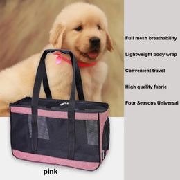 Pet Outing Portable Cat Dogs Handbag Summer Breathable Travel Puppy Kitten Single Shoulder Bag Pet Carrying Bag Supplies 240226