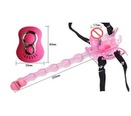 Remote Control Butterfly 7 Speeds Strap Ons Vibrator Dildo Clitoris and Anal Sex Toys For Women Sex Products Women Adult toys3079335