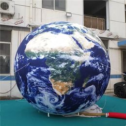 wholesale 6m diameter (20ft) with blower Llluminated Inflatable Planet Inflatables Balloon Art Earth for Advertisement Event Decoration