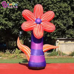 wholesale Shopping Mall Decoration Inflatable Giant Colourful Flower Plants Models For Advertising Event With Air Blower Toys Sports 6M Height