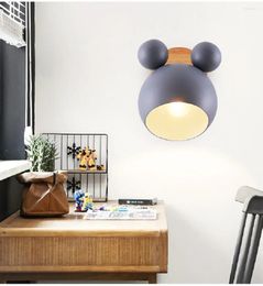 Wall Lamp LED Creative Makaron Nordic Simple Modern Bedroom Bedside Corridor Balcony Forged Color Iron