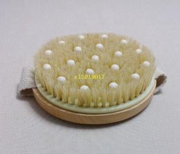 Style Dry Skin Body Soft natural bristle the SPA the Brush Wooden Bath Shower Bristle Brush SPA Body Brush without Handle1462999