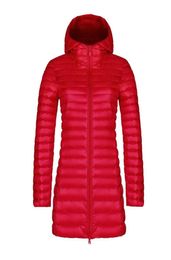 Women Winter Coat Hoodedr Ultra Light Long North Duck Down Jackets Slim Portable Windproof Female Puffy Jacket Warm Face Outerwear9215075