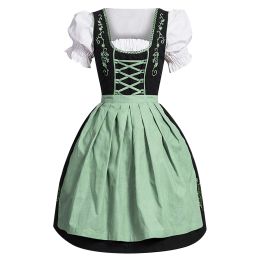 Dress Ladies German Dirndl Dress Oktoberfest Dirndl Lace Up Festival Dress Oktoberfest Costume Cosplay Costume Party Plus Size Dress