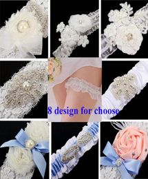 lace bridal garters 8 design for choose sexy with crystal beads wedding leg garters bridal accessories tyc0054846569