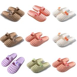 Mulheres novos chinelos de designer verde produto para verão branco rosa laranja baotou sandálias de chinelos de arco de fundo de moda feminina slides planícies gai sapatos ao ar livre s s ff s f