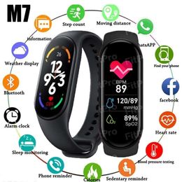 M7 Watch Men Women Smartband Heart Rate Smartwatch Fiess Tracker Blood Pressure Sport Smart Bracelet for Xiaomi Iphone