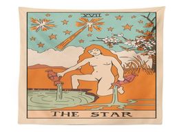 European tarot tapestry astrology wall hanging decoration cloth sun moon star tenture mural modern room dorm decor311E3712440