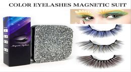 Magnetic Liquid Eyeliner 3 Pairs Colourful False Eyelashes Set Waterproof Long Lasting Eyeliners Eyelash Extension Multi Colors9201243