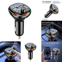 New FM Transmitter Handsfree Radio Modulator Mp3 Player With 22.5W USB Super Quick Charge Adapter For Car Bluetooth 5.0 J3s8