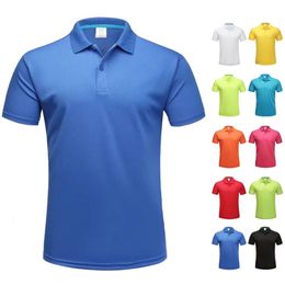 Mens breathable polyester quick drying polo shirt unisex sports neck T-shirt Playeras Polos Pour Hommes 240305