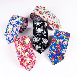 Neck Ties Linbaiway 6 2cm Tie For Men Women Skinny Wedding Casual Classic Suits Slim Cotton Custom Logo343A