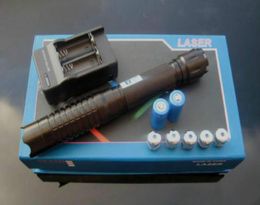 Most Powerful 450nm Blue Laser Pointer 100000m with 5 Caps 04171701