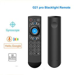 G21 Air Mouse g21s fly airmouse 24G Remote Control Controller Google Voice For TX6 tv box Xiaomi i9 X96 H96 max Mag 322 Box3655114