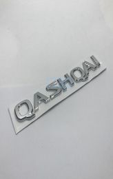 3D Letters Emblem Badge Car Tailgate Sticker For Nissan Qashqai Logo Chrome Silver Rear Nameplate Deca3016860