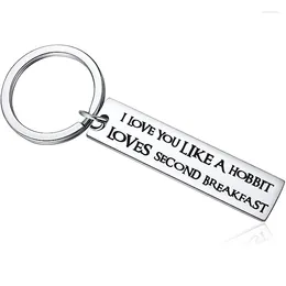 Keychains I Love You Like A Hobbit Loves Second Breakfast Keyring For Lord Of The Rings Lover Fans Keychain Gifts Boyfriend Girlfriend