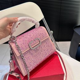 Bolsa tote de luxo feminina designer linda bolsa de ombro com diamante moda diária cruz corpo bolsas hobo sacos v6622