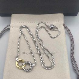Necklace Designer For Women Luxury Necklaces Color Separation Rope Jewlery Iced Out Entwined Loops Design Personalized Jewelry 7015
