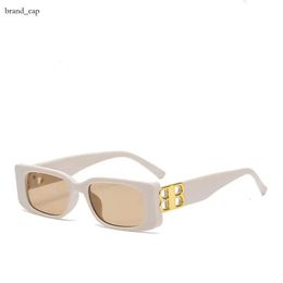 balanciaga Fashion Design Trend Custom Retro Small Rectangle Shades Brand Designer B Letter Designer Square Champagne Personality Bb Sunglasses Glasses