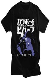 Cool Cowboy Bebop T Shirts Men Short Sleeve Casual Anime Space Spike Japanese Manga Jet Faye Tshirt Oneck Cotton Tee Tops Merch X4619283