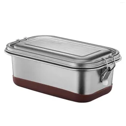 Dinnerware Stainless Steel Bento Box Double Color Layer Metal Lunchbox Lunch For Office Supply