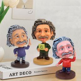 Creative Bobblehead Doll Car Decoration Ornaments Resin Einstein Character Dolls Handicrafts Home Ornaments