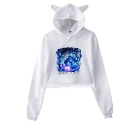 Pullovers Master Detective Archives RAIN CODE mesh cat ear hoodies women Rabbit ears causal cute hoodies short Sleeve unisex sweatshirt